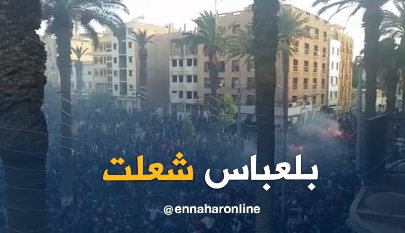 إحتفالات كبيرة لأنصار إتحاد بلعباس بـ”بلاص كارنو”