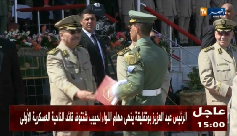 الرئيس “عبد العزيز بوتفليقة” ينهي مهام اللواء “لحبيب شنتوف” قائد الناحية العسكرية الأولى