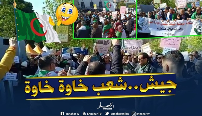 النقابة الوطنية المستقلة لمستخدمي الادارة العمومية في مسيرة سلمية دعما للحراك الشعبي