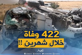 وفاة 422 شخصا خلال الشهرين الأولين من سنة 2019