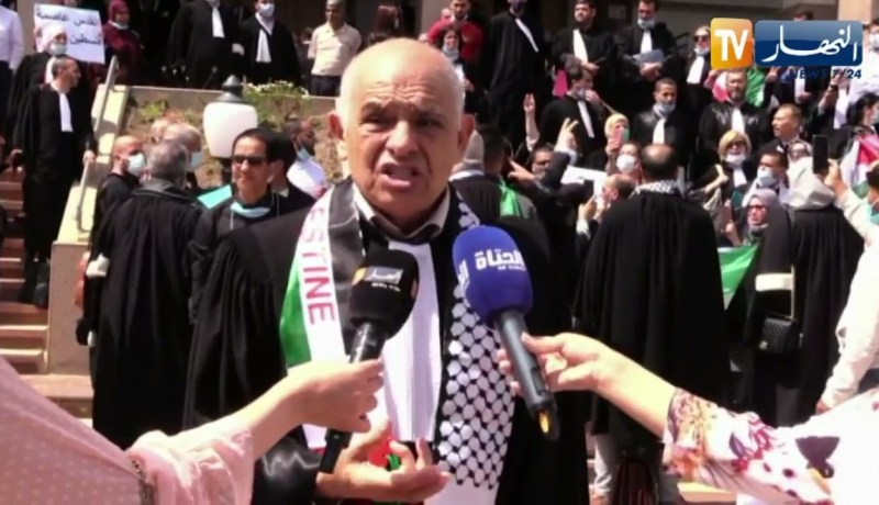منظمة المحامين تنظم وقفة تضامنية مع الشعب الفلسطيني