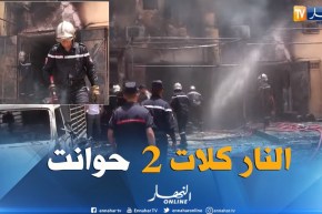 غرداية: حريق مهول يلتهم محلين تجاريين وسيارتين