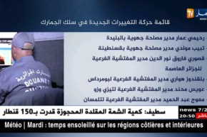 هذه هي قائمة حركة التغييرات الجديدة في سلك الجمارك