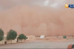 زوبعة رملية بقرية الشهيد طاهيري ولاية الجلفة