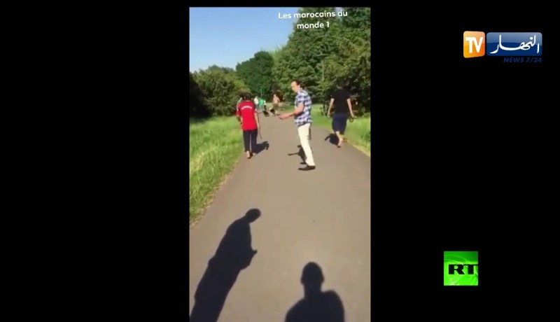 عنصري يطلق كلبيه على لاجئ سوري بألماني !!