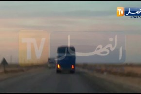 الوادي.. شاهد حافلة تسير بسرعة جنونية  في أخطر طريق بالولاية