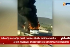إحتراق حافلة وفاق سطيف دون أضرار بشرية