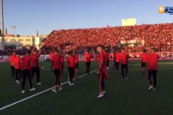 لحظة دخول لاعبي إتحاد العاصمة لملعب 08 ماي ‎