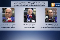 رئاسيات 18 أفريل: 20 مترشحا يودعون ملفات ترشحهم لدى المجلس الدستوري