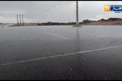 أمطار غزيرة وحبات البرد تتساقط بالطارف