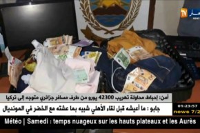 أمن: إحباط محاولة تهريب 42300 يورو من طرف مسافر جزائري متوجه إلى تركيا