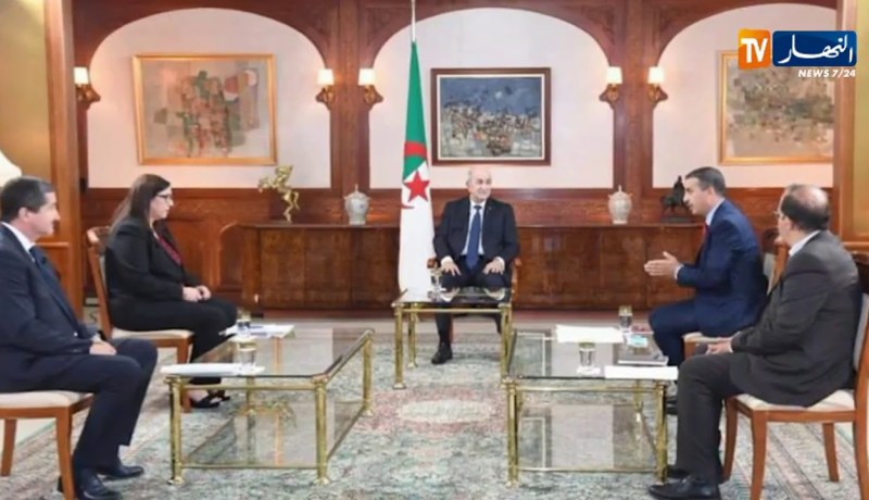 رئيس الجمهورية يجري مقابلة مع مسؤولي بعض وسائل الإعلام الوطنية