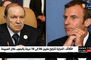 الرئيس عبد العزيز بوتفليقة يجري مكالمة هاتفية مع نظيره الفرنسي ايمانويل ماكرون