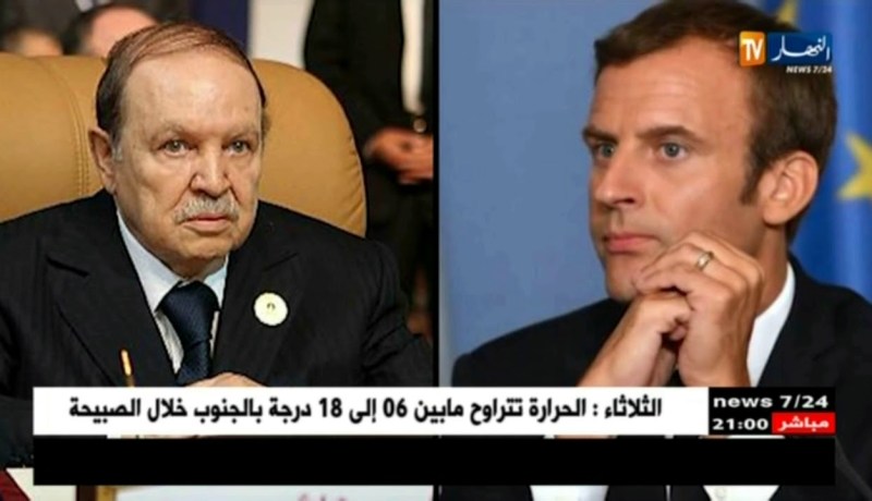 الرئيس عبد العزيز بوتفليقة يجري مكالمة هاتفية مع نظيره الفرنسي ايمانويل ماكرون