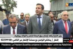 وزير التجارة يتفقد أوضاع سوق الجملة للخضر والفواكه ببوفاريك