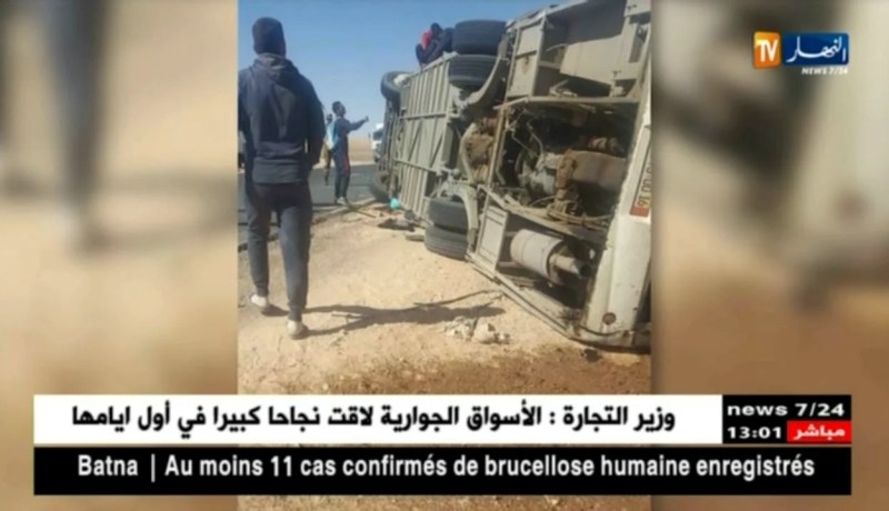 تندوف: حالة وفاة و17 جريح في إنقلاب حافلة لنقل المسافرين متجهة نحو بشار