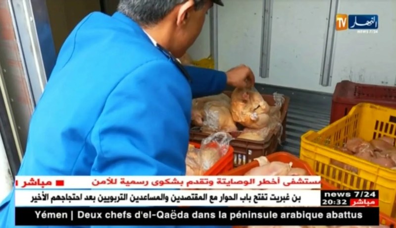 تبسة:إحباط محاولة بيع قنطارين من الدجاج الفاسد للمواطنين