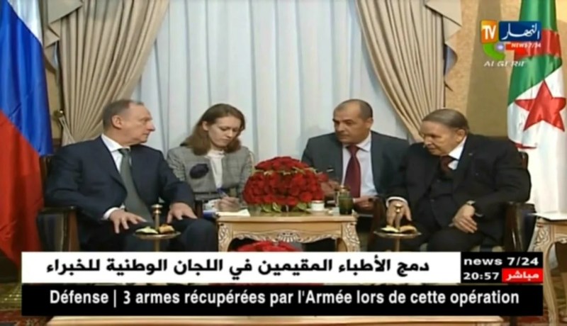 الرئيس عبد العزيز بوتفليقة يستقبل كاتب مجلس الأمن لفيدرالية روسيا