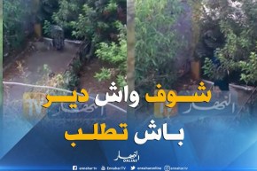 شاهد..إمرأة تغير ملابسها في الشارع لتتحول إلى متسولة