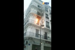 حريق مهول بإحدى عمارات شارع عسلة حسين في العاصمة