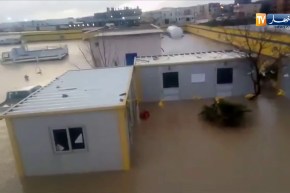 مياه الامطار تحاصر مركز تخزين وتوزيع الوقود لنفطال بتيسمسيلت