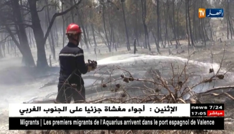 سيدي بلعباس: نشوب حريق مهول بغابة “فيظ الترك”