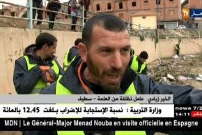 سطيف : إزالة القمامة والقاذورات بوادي جهادي وسط مدينة العلمة