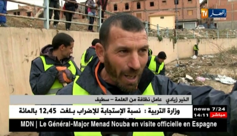 سطيف : إزالة القمامة والقاذورات بوادي جهادي وسط مدينة العلمة