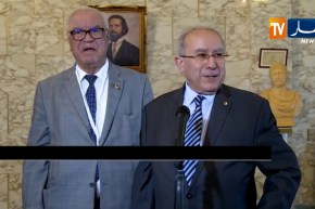 الرئيس التونسي الباجي قايد السبسي يستقبل وزير الشؤون الخارجية رمطان لعمامرة