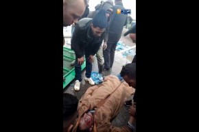 فيديو صادم : هؤلاء ضحايا حادث سقوط ممر علوي بخميس الخشنة !!