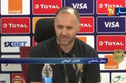 شاهد كيف رد بلماضي على صحفي نعت اللاعبين بالإحتياطيين