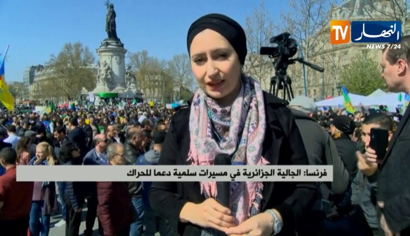 مراسلة النهار بفرنسا : ” أجواء جميلة يصنعها المغتربين بفرنسا..بـ”الزغاريد والنشيد الوطني !! “