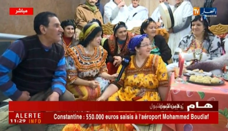 موفدة تلفزيون النهاربـ “تيزي وزو”  تنقل مباشرة أجواء الإحتفال بـ “يناير”