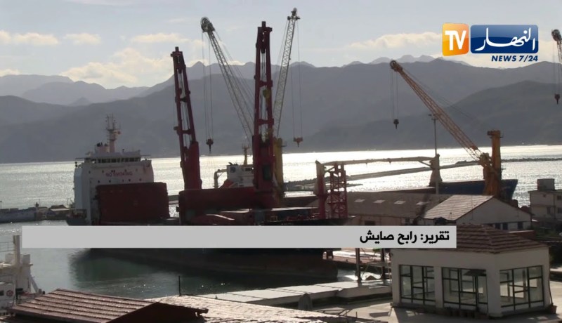 بجاية: ميناء بجاية يستأنف نشاطه بعد حادثة سقوط رافعة وإلحاق أضرار مادية