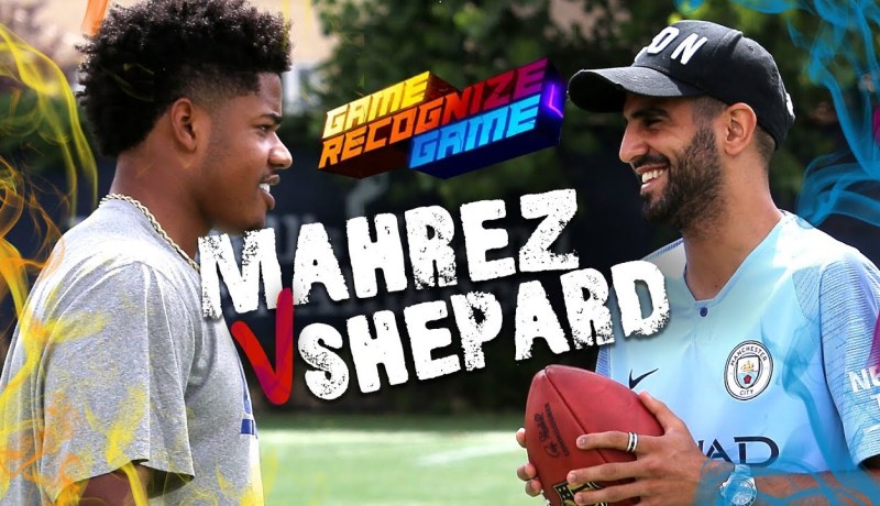 بالفيديو.. “محرز” في تحدي خاص مع لاعب “كرة القدم الأمريكية” !