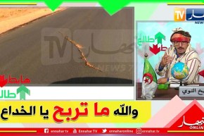 طالع هابط: شاهد كيف تحايل مقاول في تهيئة طريق بالنعامة