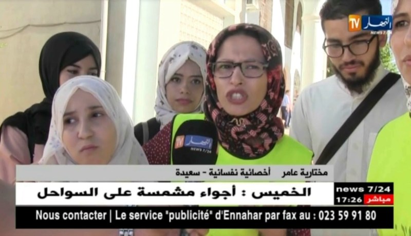 سعيدة: شباب متطوع يقدم قارورات الماء لمترشحي البكالوريا