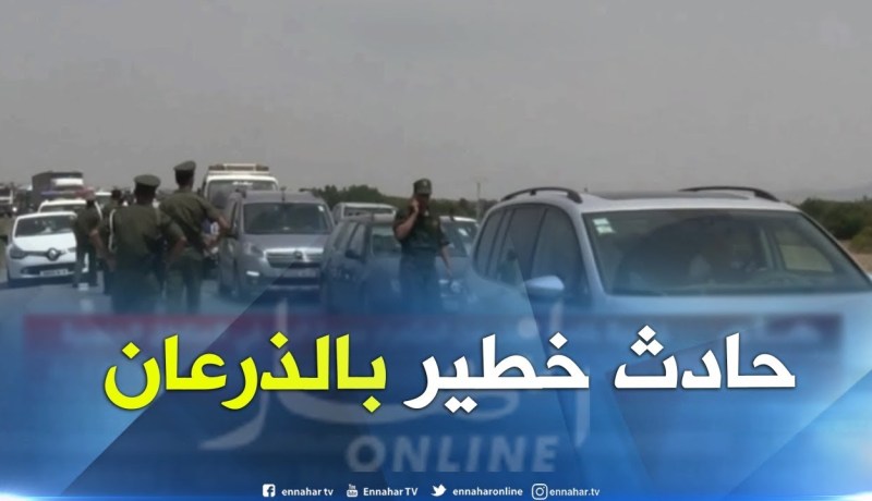 الطارف: 8 جرحى في إصطدام شاحنة مقطورة بحافلة بالذرعان