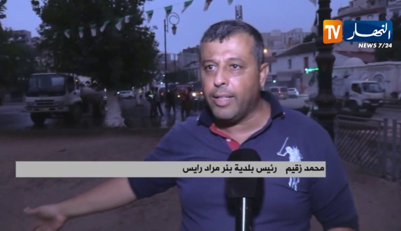 العاصمة/ عملية تنظيف واسعة لمخلفات السيول ببلدية بئر مراد رايس