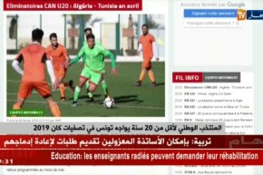 المنتخب الوطني لأقل من 20 سنة يواجه تونس في تصفيات كان 2019