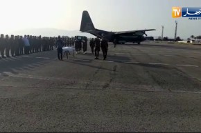 وصول جثمان الشهيد العريف الأول عبد الله مقيدش من ولاية الطارف