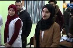 إستقبال والترحيب بوزيرة التربية نورية بن غبريت بثانوية عيسى حميطوش ببرج بوعريريج