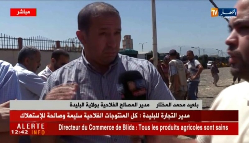 مدير المصالح الفلاحية بولاية البليدة : “التحاليل أثبتت سلامة المنتوجات الفلاحية .. !! “