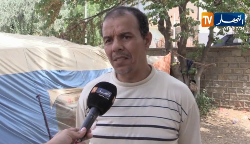 تلمسان: عائلة تتخذ من خيمة مأوى لها منذ شهر