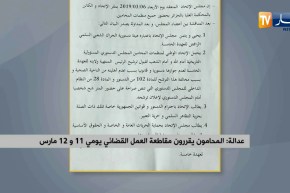 عدالة: المحامون يقررون مقاطعة العمل القضائي يومي 11 و12 مارس