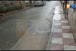 سطيف : شاهد لحظة سقوط أمطار غزيرة مصحوبة برعود
