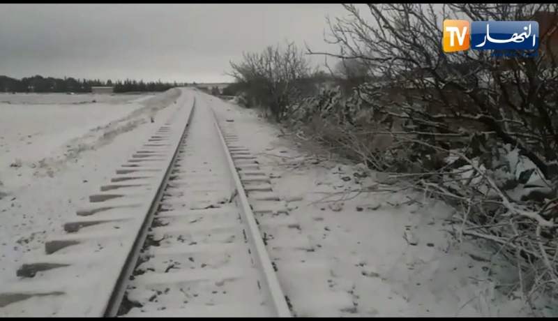 تساقط كثيف للثلوج في عين الحجر ولاية سعيدة