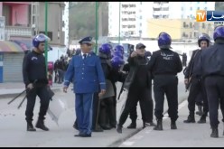 جزء من أحداث الشغب في الشوارع المحاذية لملعب 20 أوت بسكيكدة