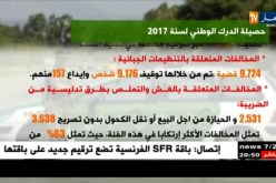 هذه هي حصيلة الدرك الوطني لسنة 2017