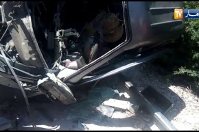 قتيلان بعد اصطدام قطار نقل المسافرين بشاحنة هاربين في الطارف